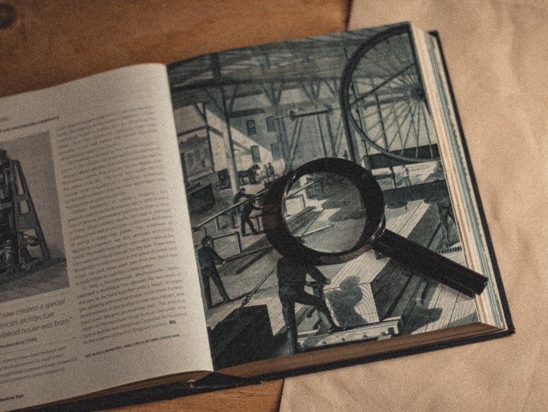 detective reading mystery book