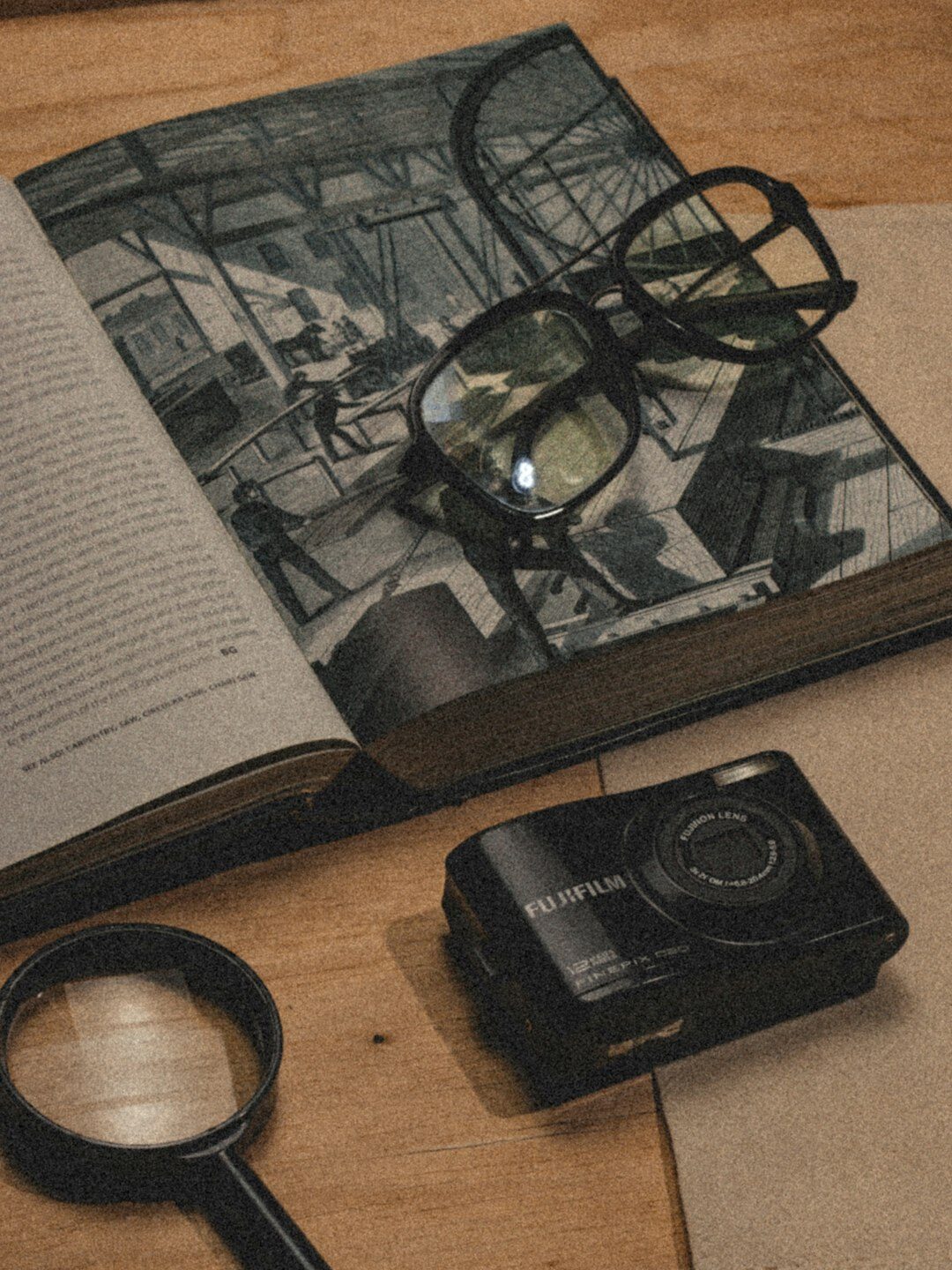 detective reading mystery book